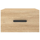 væghængt sengebord 35x35x20 cm sonoma-eg
