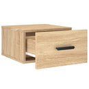 væghængt sengebord 35x35x20 cm sonoma-eg