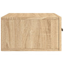 væghængt sengebord 35x35x20 cm sonoma-eg