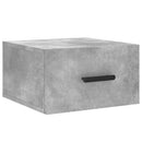 væghængte sengeborde 2 stk. 35x35x20 cm betongrå