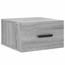 væghængte sengeborde 2 stk. 35x35x20 cm grå sonoma-eg
