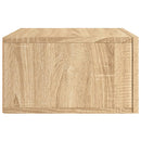 væghængt sengebord 35x35x20 cm sonoma-eg