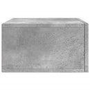 væghængt sengebord 35x35x20 cm betongrå