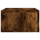 væghængte sengeborde 2 stk. 35x35x20 cm røget egetræsfarve