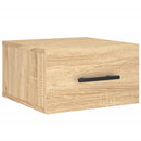 væghængt sengebord 35x35x20 cm sonoma-eg