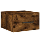 væghængt sengebord 35x35x20 cm røget egetræsfarve