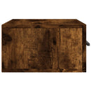 væghængt sengebord 35x35x20 cm røget egetræsfarve