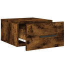 væghængte sengeborde 2 stk. 35x35x20 cm røget egetræsfarve