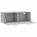 vægskab 100x36,5x35 cm konstrueret træ betongrå