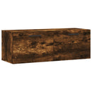 vægskab 100x36,5x35 cm konstrueret træ røget sonoma-eg