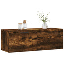 vægskab 100x36,5x35 cm konstrueret træ røget sonoma-eg