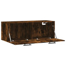 vægskab 100x36,5x35 cm konstrueret træ røget sonoma-eg
