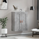 vægskab 69,5x34x90 cm konstrueret træ betongrå