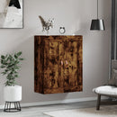 vægskab 69,5x34x90 cm konstrueret træ røget sonoma-eg
