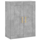 vægskab 69,5x34x90 cm konstrueret træ betongrå