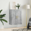 vægskab 69,5x34x90 cm konstrueret træ betongrå