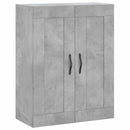 vægskab 69,5x34x90 cm konstrueret træ betongrå