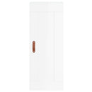 vægskab 34,5x34x90 cm konstrueret træ hvid højglans