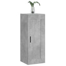 vægskab 34,5x34x90 cm konstrueret træ betongrå