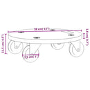 møbelhunde 2 stk. Ø38x11,5 cm 250 kg rund