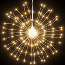 lysende starburst-dekoration 2 stk. 140 LED'er 17 cm varm hvid