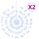 lysende starburst-dekoration 2 stk. 140 LED'er 17 cm kold hvid