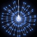 lysende starburst-dekoration 2 stk. 140 LED'er 17 cm kold hvid