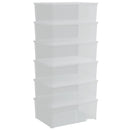 opbevaringsbokse 6 stk. 10 l stabelbare plast