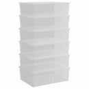 opbevaringsbokse 6 stk. 25 l stabelbare plast