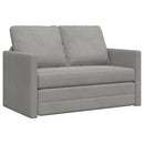 2-i-1 sovesofa 122x204x55 cm velour lysegrå