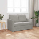 2-i-1 sovesofa 122x204x55 cm velour lysegrå