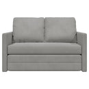 2-i-1 sovesofa 122x204x55 cm velour lysegrå