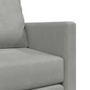 2-i-1 sovesofa 122x204x55 cm velour lysegrå