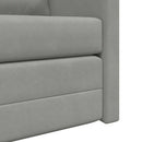 2-i-1 sovesofa 122x204x55 cm velour lysegrå