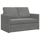 2-i-1 sovesofa 122x204x55 cm velour mørkegrå