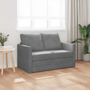 2-i-1 sovesofa 122x204x55 cm velour mørkegrå