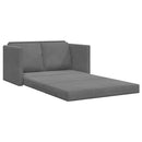 2-i-1 sovesofa 122x204x55 cm velour mørkegrå