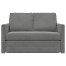 2-i-1 sovesofa 122x204x55 cm velour mørkegrå