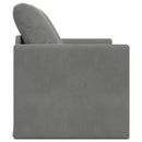 2-i-1 sovesofa 122x204x55 cm velour mørkegrå