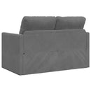 2-i-1 sovesofa 122x204x55 cm velour mørkegrå