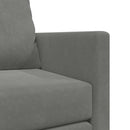 2-i-1 sovesofa 122x204x55 cm velour mørkegrå