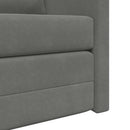 2-i-1 sovesofa 122x204x55 cm velour mørkegrå