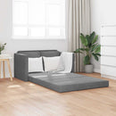 2-i-1 sovesofa 122x204x55 cm velour mørkegrå