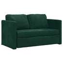 2-i-1 sovesofa 122x204x55 cm velour mørkegrøn