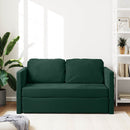 2-i-1 sovesofa 122x204x55 cm velour mørkegrøn
