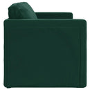 2-i-1 sovesofa 122x204x55 cm velour mørkegrøn
