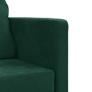 2-i-1 sovesofa 122x204x55 cm velour mørkegrøn