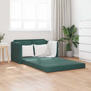 2-i-1 sovesofa 122x204x55 cm velour mørkegrøn