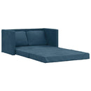 2-i-1 sovesofa 122x204x55 cm velour blå