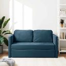 2-i-1 sovesofa 122x204x55 cm velour blå